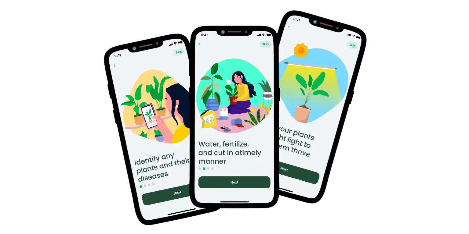 Showing AI Plant Finder interface.